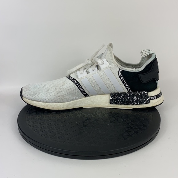 Adidas NMD R1 Boost Speckle Pack White/Black Running Shoes EF3326 Men's Size 14 - Picture 9 of 12